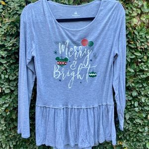 Disney parks women’s peplum holiday top